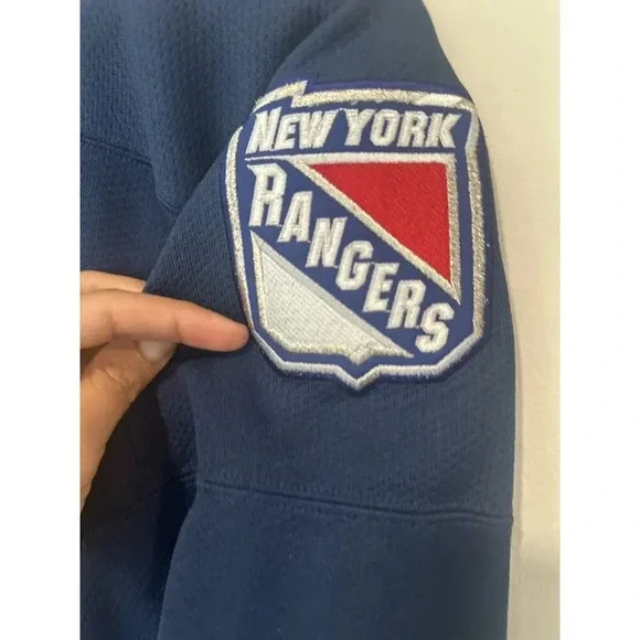 VINTAGE NEW YORK RANGERS NYR PRO PLAYER STATUE OF LIBERTY HOCKEY JERSEY SIZE XL - Picture 8 of 14